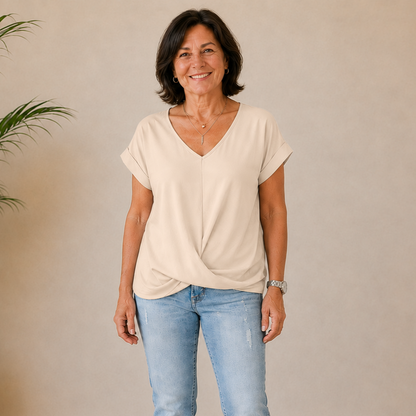 Naomi | Draped V-Neck Top