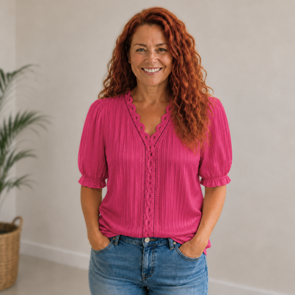 Clara | Elegant Trim Blouse