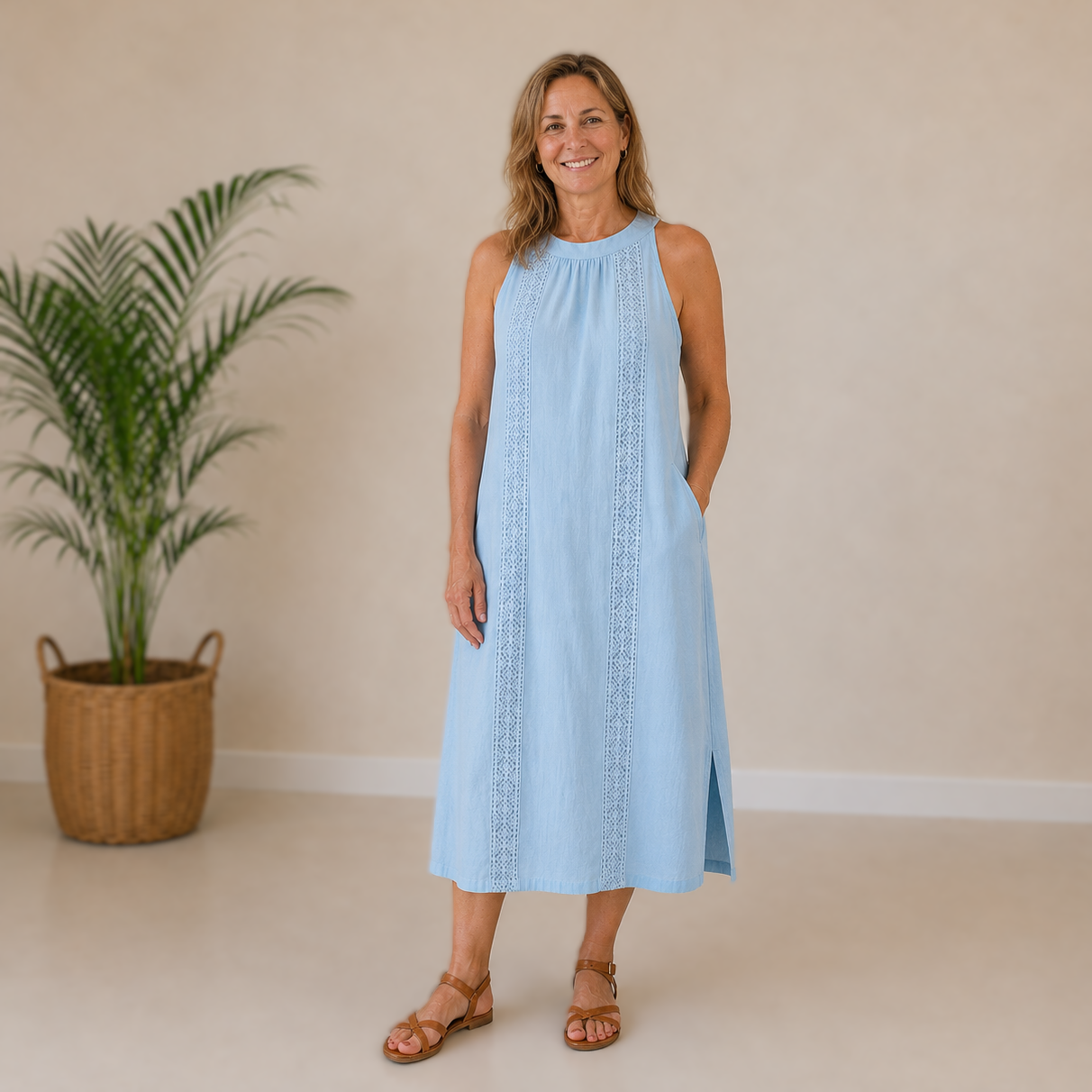 Audrey | Sleeveless Midi Dress