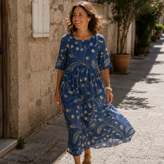Eliza | Soft Floral Midi Dress